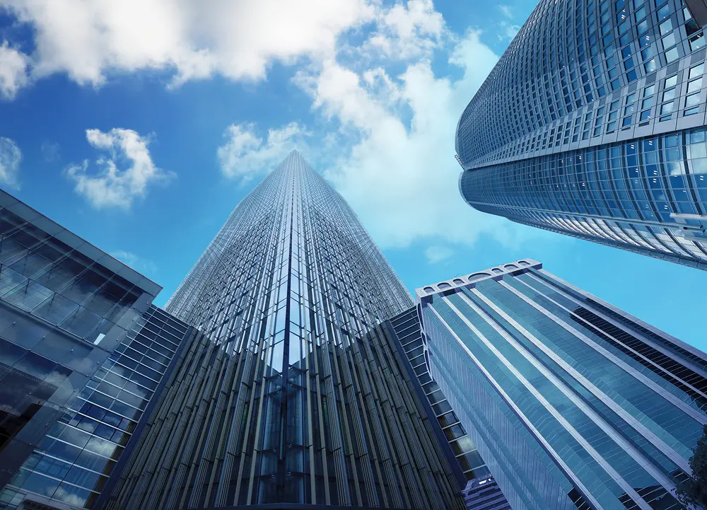 유리 빌딩 외관