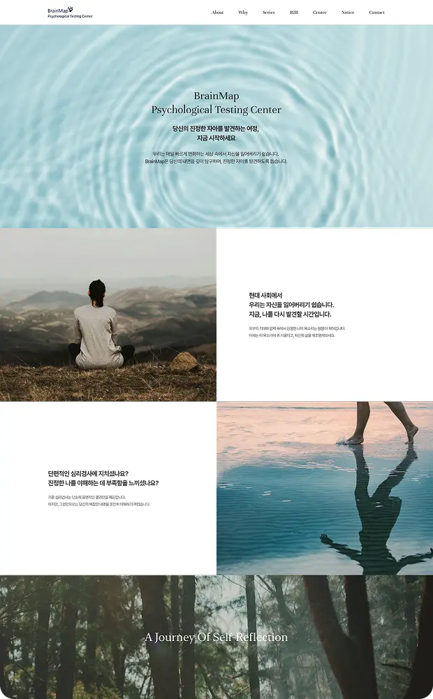 브레인맵 심리검사센터 웹사이트 신규개발