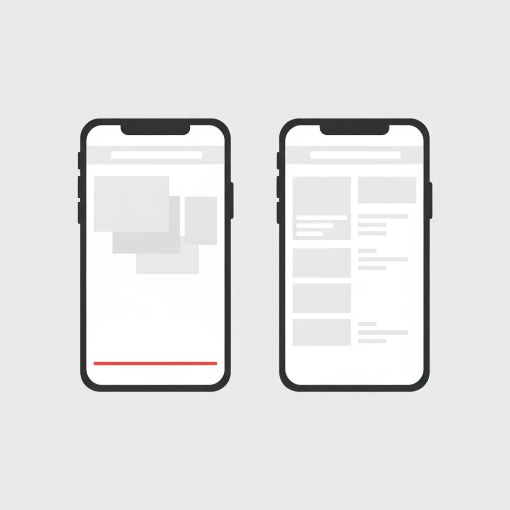 모바일 웹디자인과 UI UX 관계 벤다이어그램 개념 일러스트